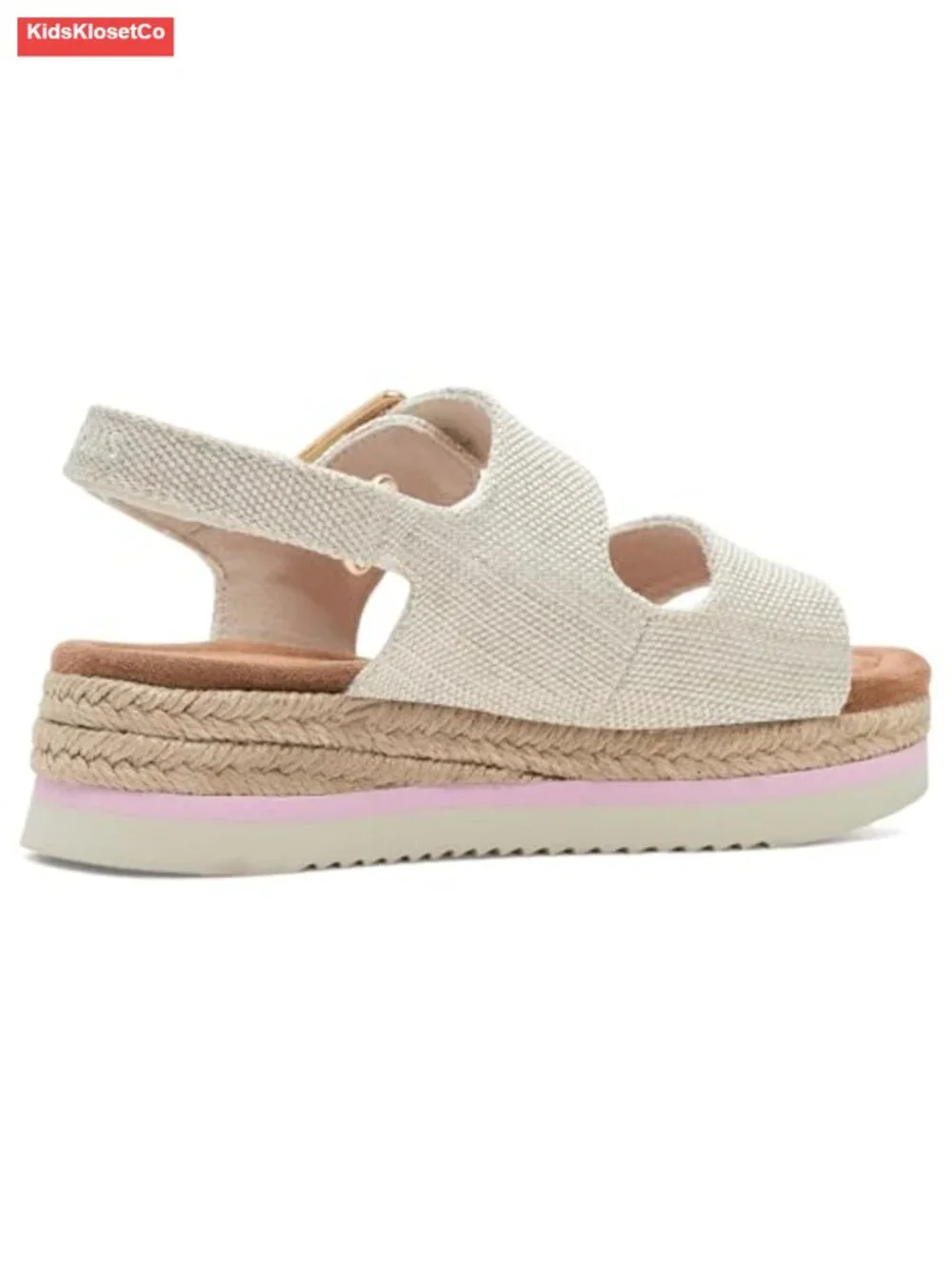 Kids Platform Sandals with Hook-and-Loop Closure
